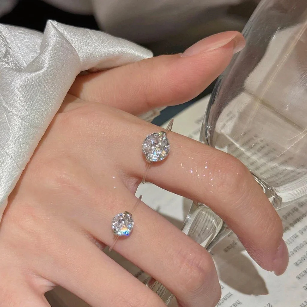 S925 1-2 Carat Moissanite Invisible Band Ring - Image 7