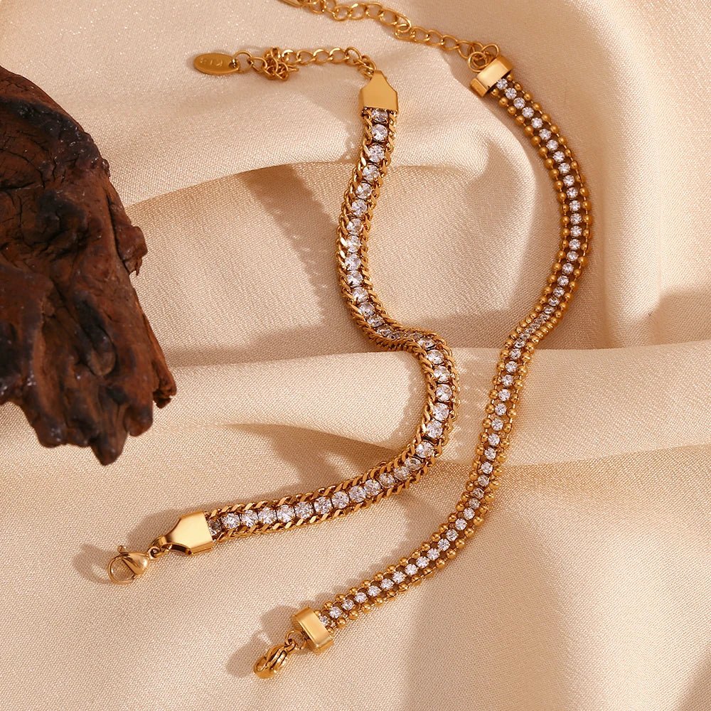 18k Accented Diamond Tennis Bracelet - Image 5