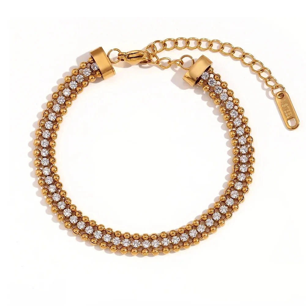 18k Accented Diamond Tennis Bracelet - Image 9