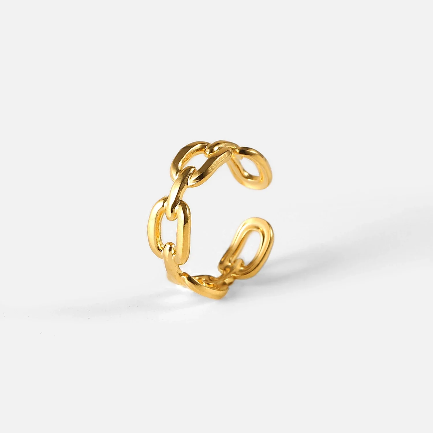 18k Adjustable Elegant Chain Linked Ring - Image 6