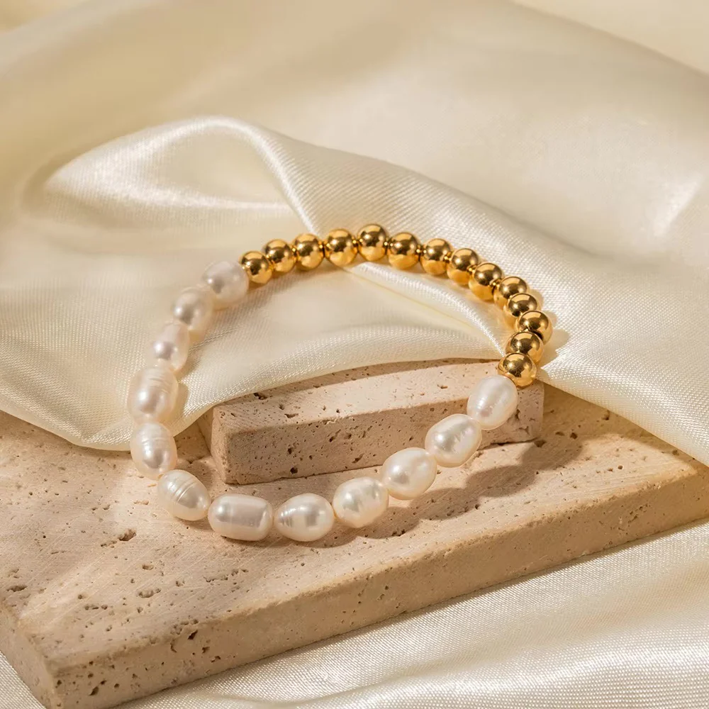 18k Beaded Pearl Split Bracelet - Image 6