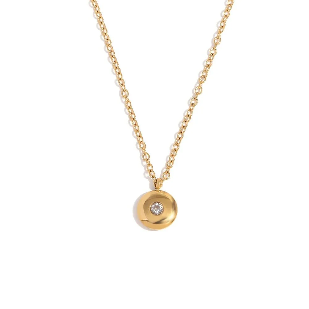 18k Dainty Minimal Birthstone Necklace - Image 14