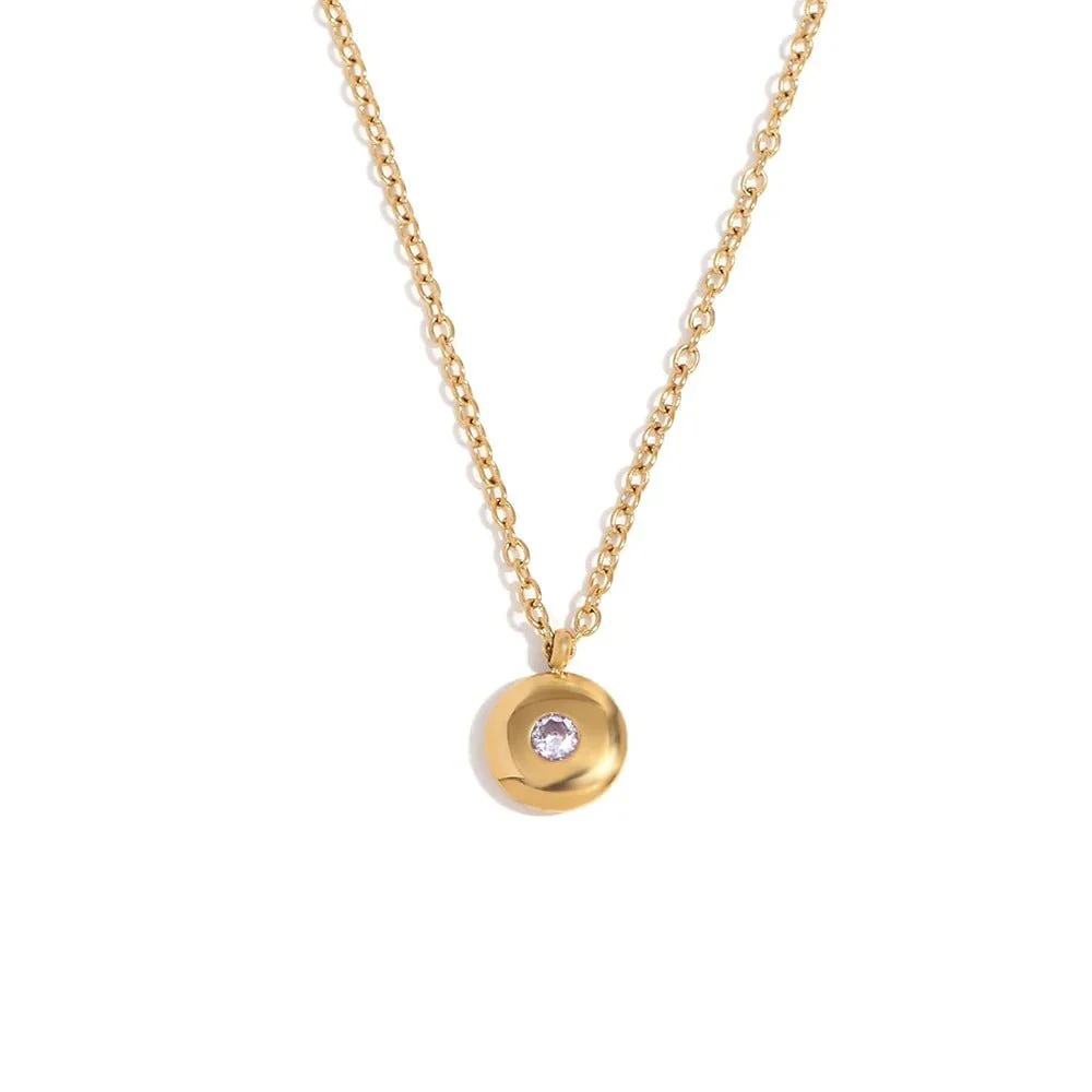 18k Dainty Minimal Birthstone Necklace - Image 16