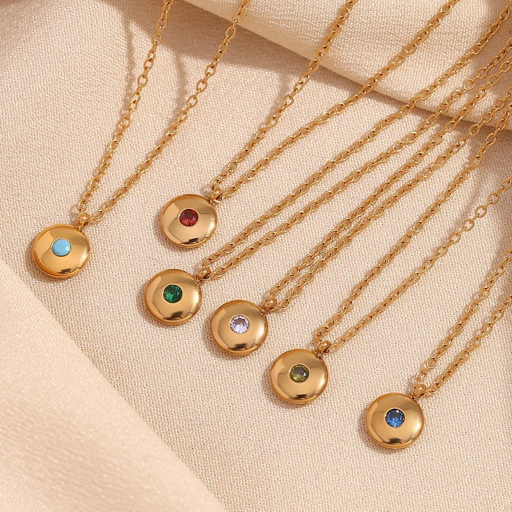 18k Dainty Minimal Birthstone Necklace - Image 7