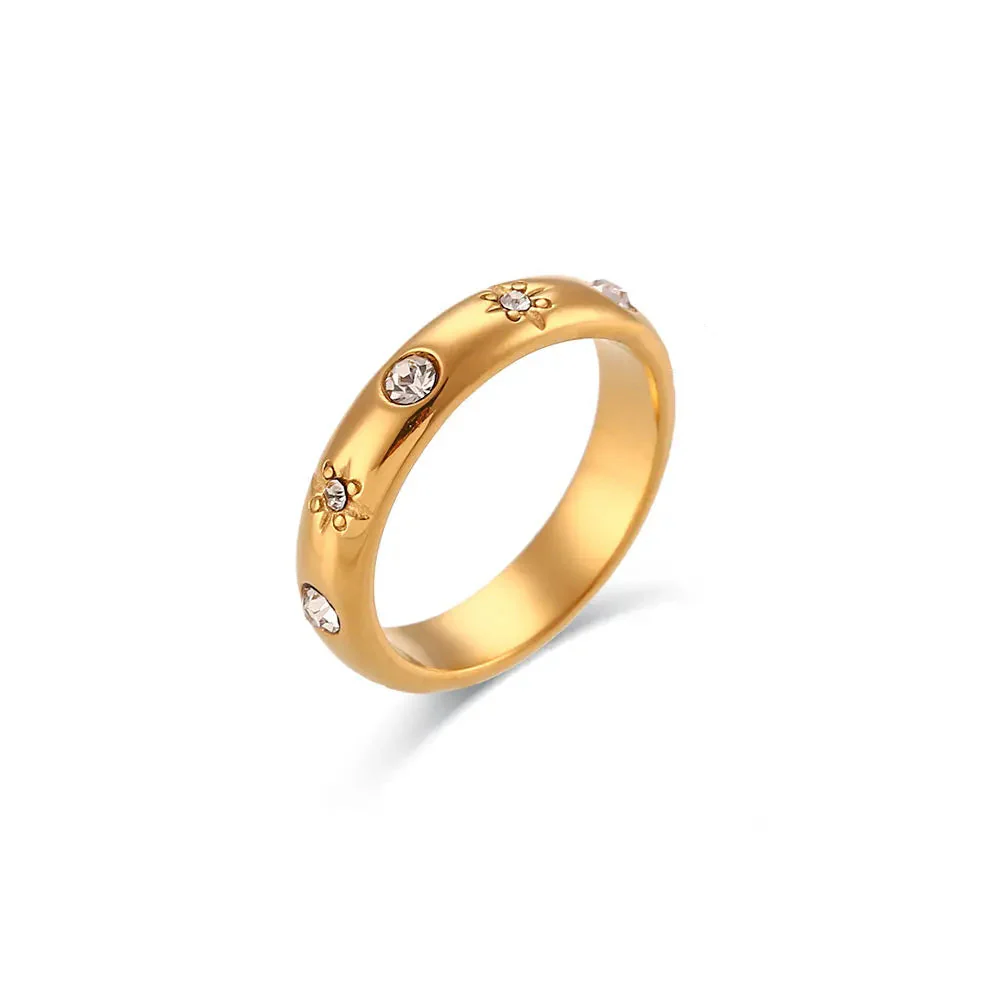 18k Star & Stone Embedded Ring - Image 12