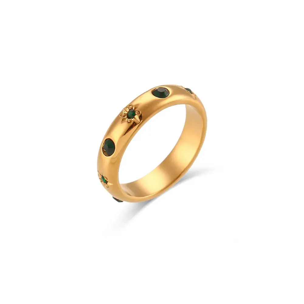 18k Star & Stone Embedded Ring - Image 13