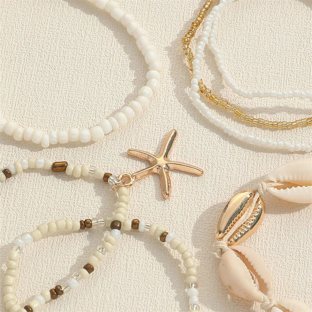 7pc Boho Beach Bracelet Stack - Image 3