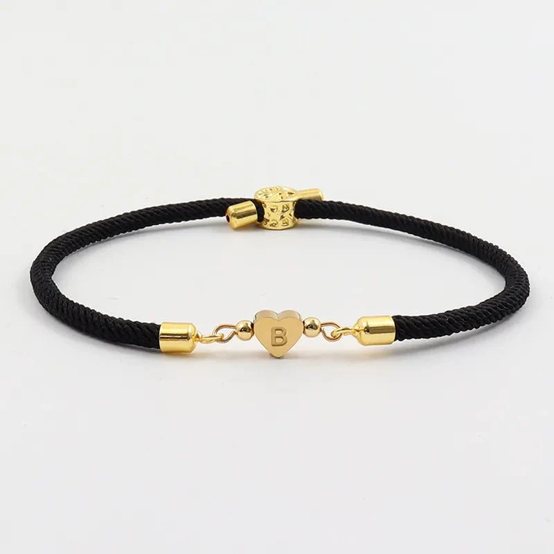 Adjustable Heart Letter Initial Bracelets - Image 4