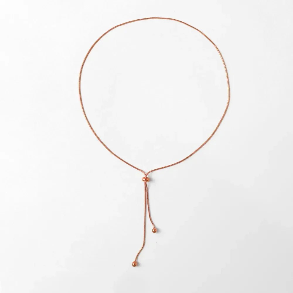 Adjustable Snake Chain Lariat Necklace - Image 8