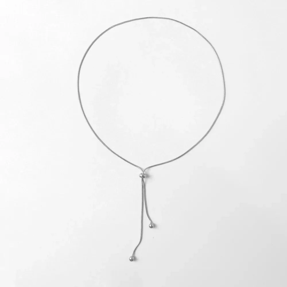Adjustable Snake Chain Lariat Necklace - Image 9