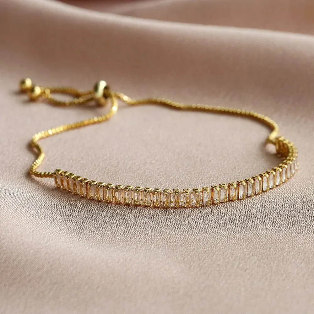 Baguette Crystal Adjustable Tennis Bracelets - Image 4