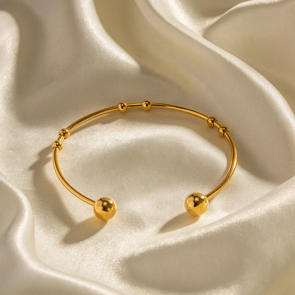 Beaded Cuff Bangle Bracelet - Image 4