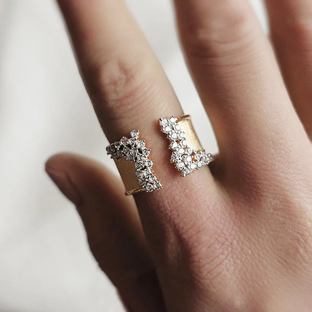 Bold Diamond Sparkle Open Ring - Image 4