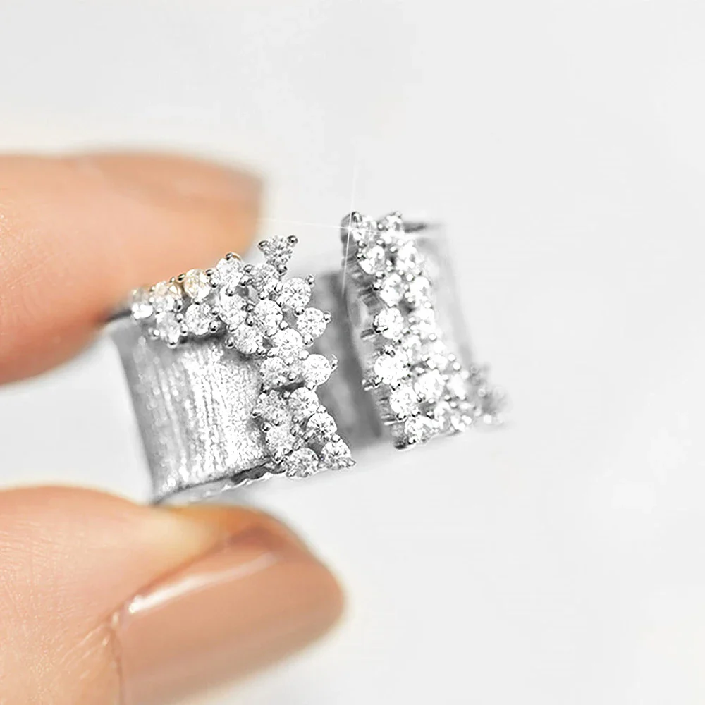 Bold Diamond Sparkle Open Ring - Image 9