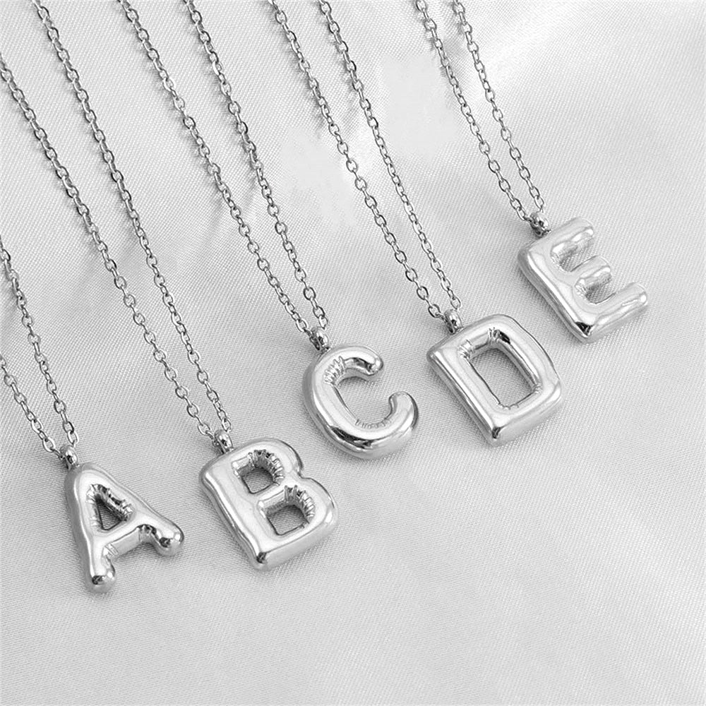 Bubble Letter Initial Necklace - Image 5