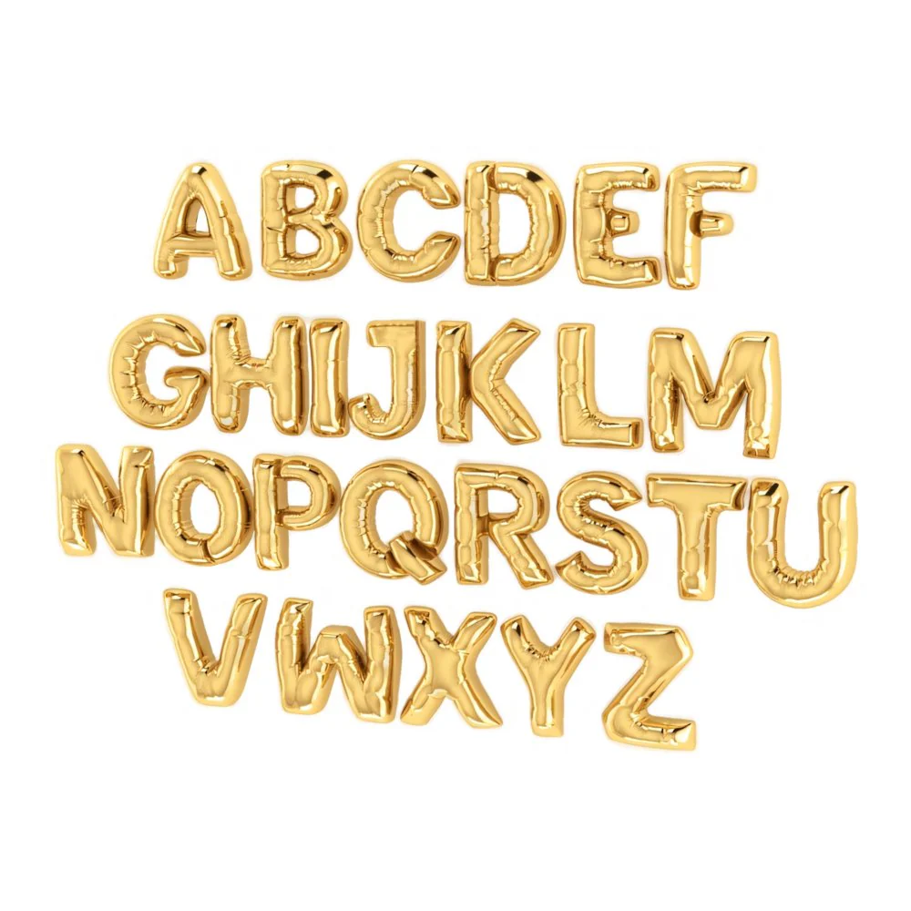 Bubble Letter Initial Necklace - Image 7