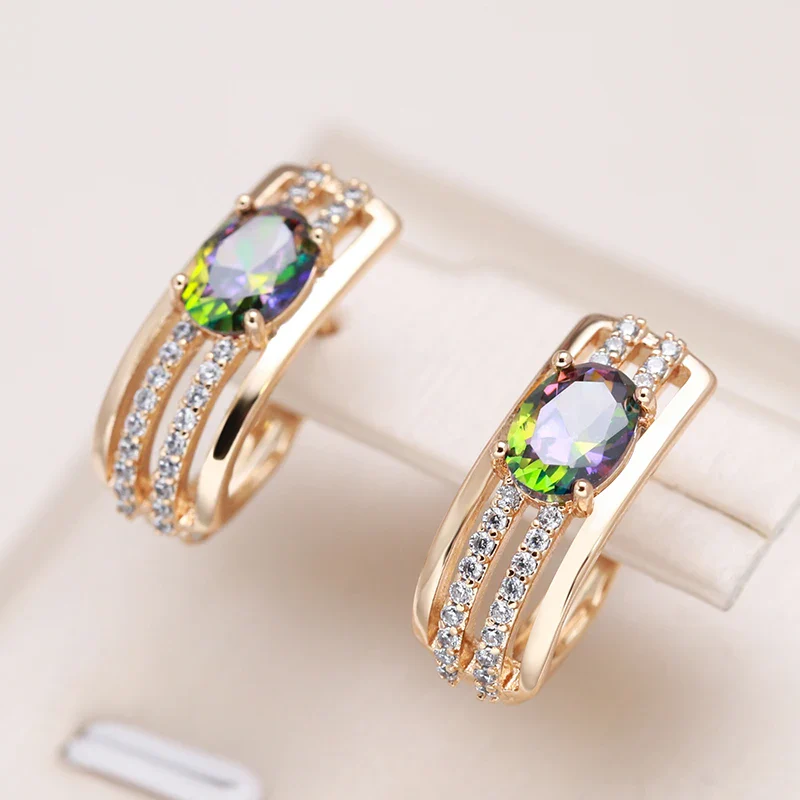 C Shaped Diamond Accented Centerpiece Earrings - Image 6