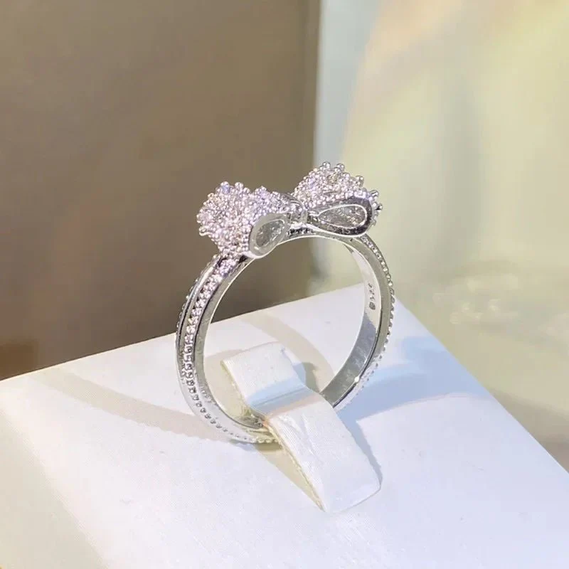 Charming Diamond Bow Ring - Image 2