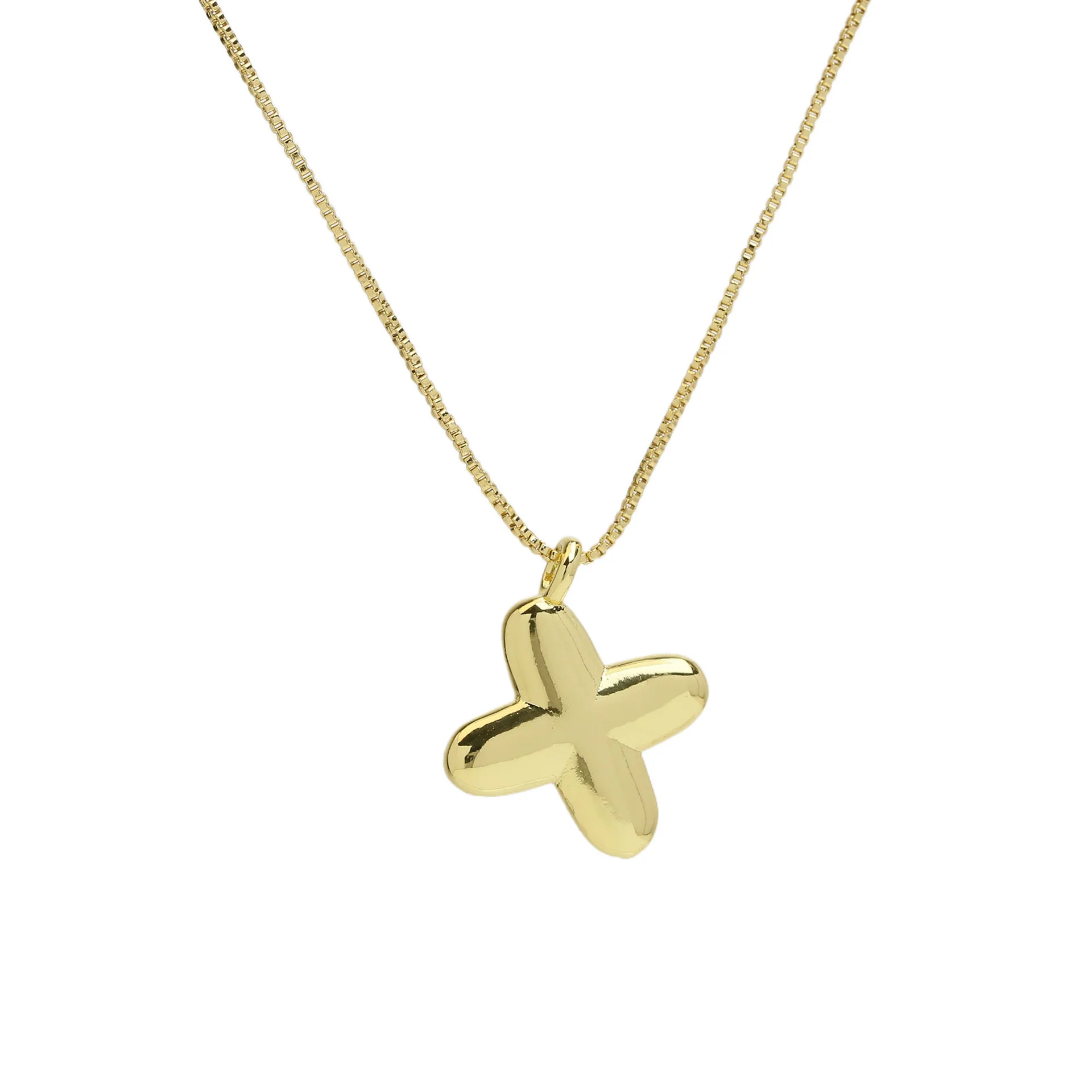 Chunky Feminine Letter Initial Necklace - Image 32