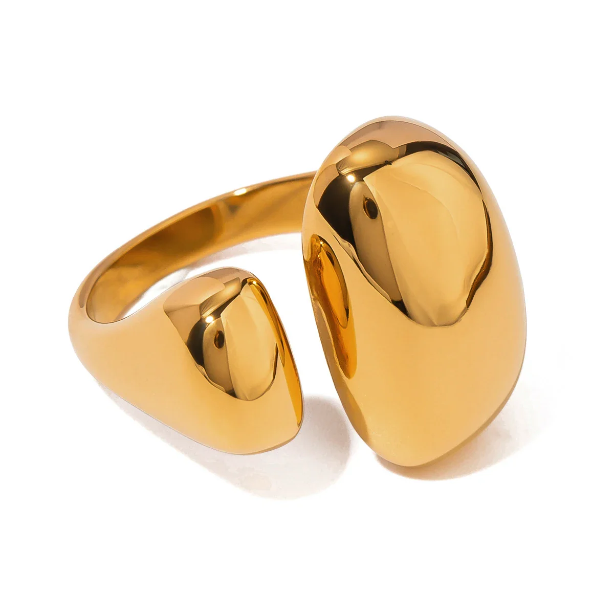 Chunky Rounded Open Square Ring - Image 7