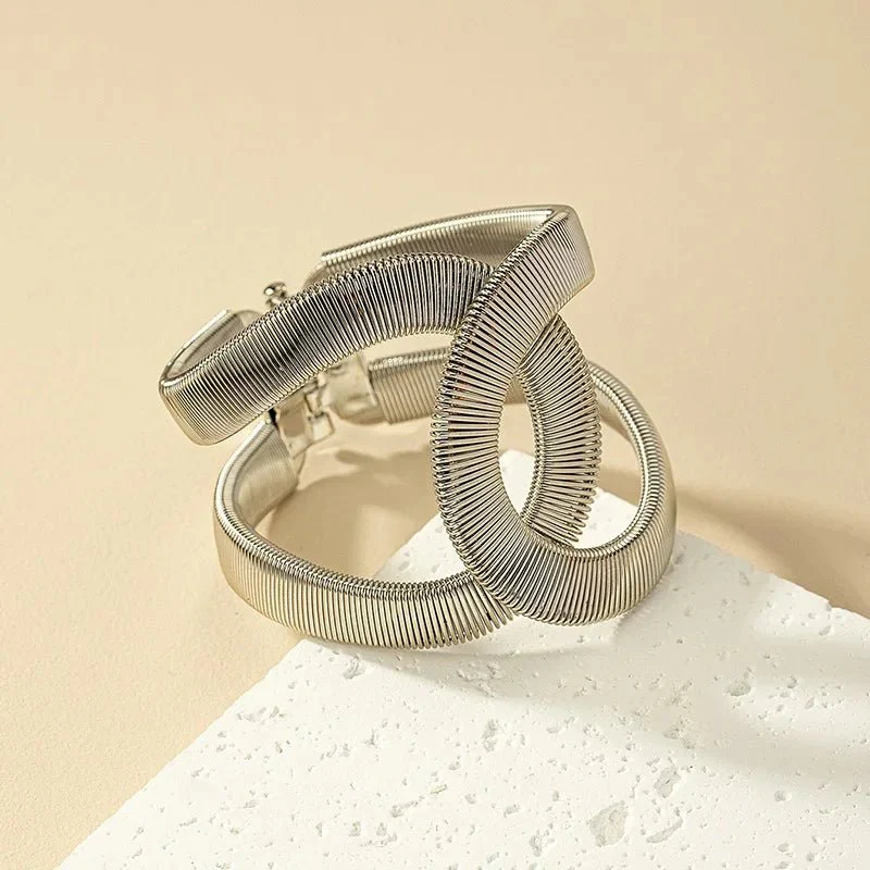 Chunky Spiral Cuff Bracelet - Image 12