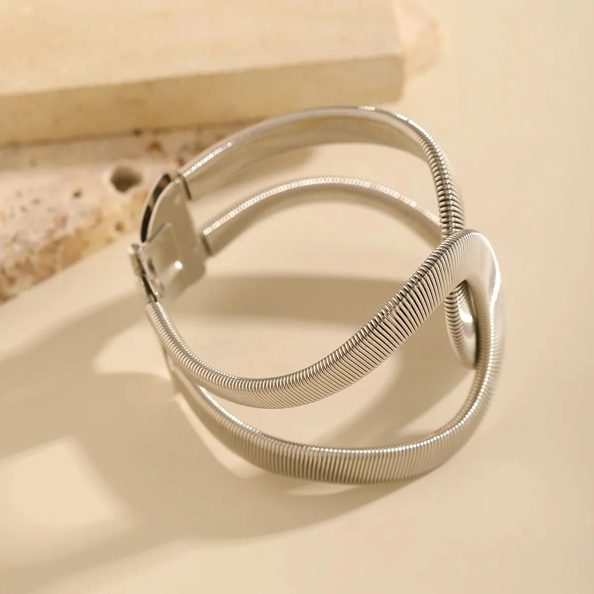Chunky Spiral Cuff Bracelet - Image 13