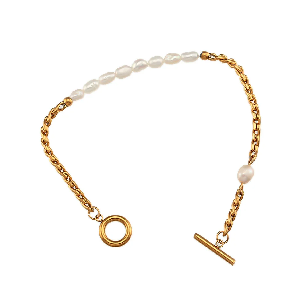 Classic Twist Pearl Circle Lock Bracelet - Image 10
