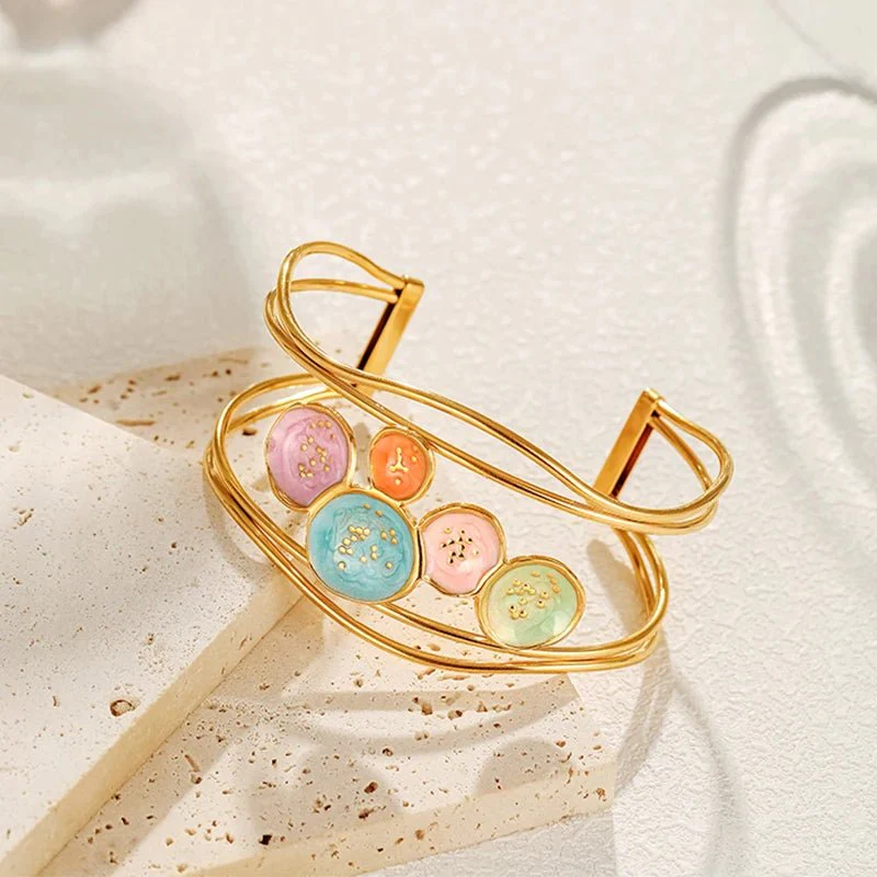 Classy Floral Bangle Bracelets - Image 11