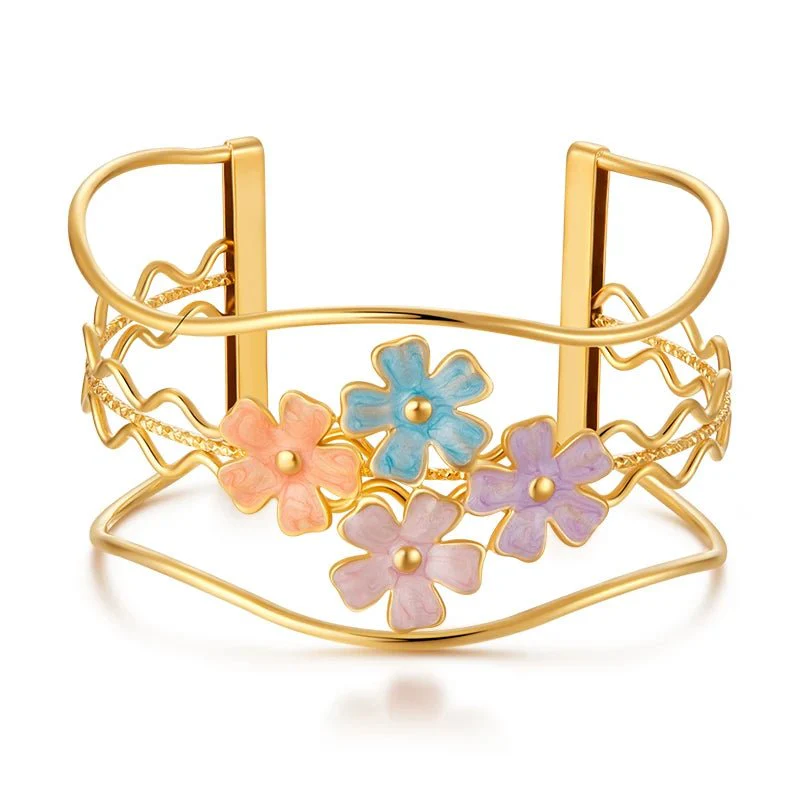 Classy Floral Bangle Bracelets - Image 13