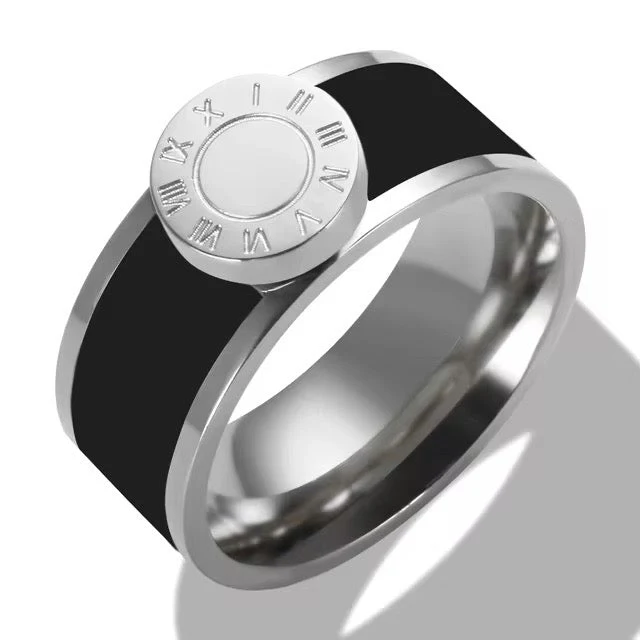 Classy Roman Numeral Bangle Bracelet and Rings - Image 17