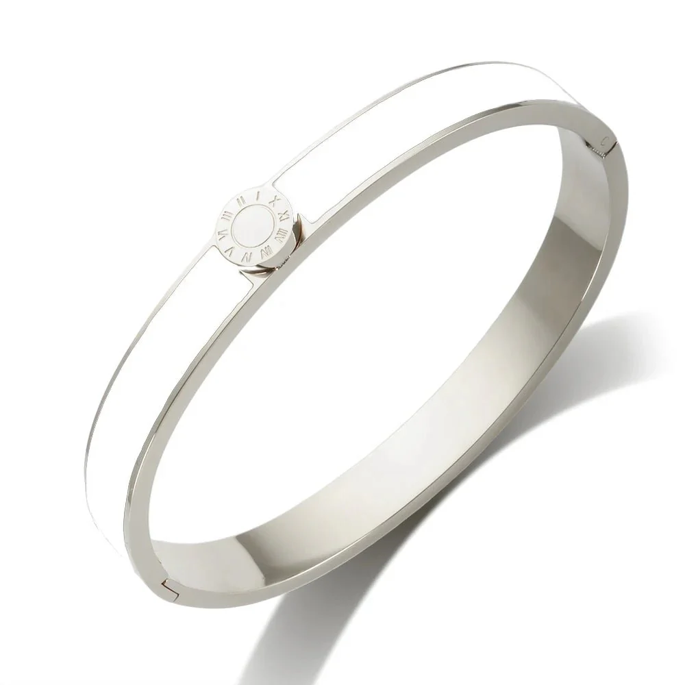 Classy Roman Numeral Bangle Bracelet and Rings - Image 20