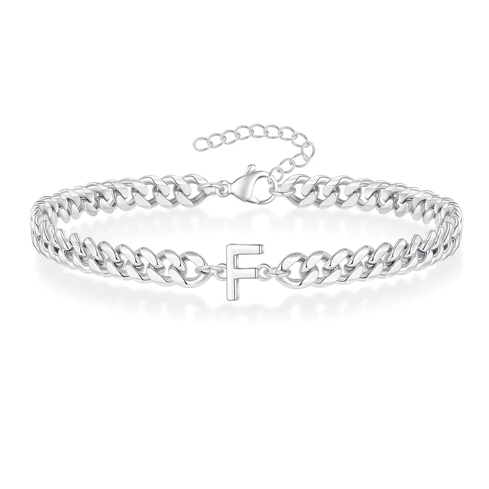 Couples Letter Initial Cuban Bracelet - Image 11