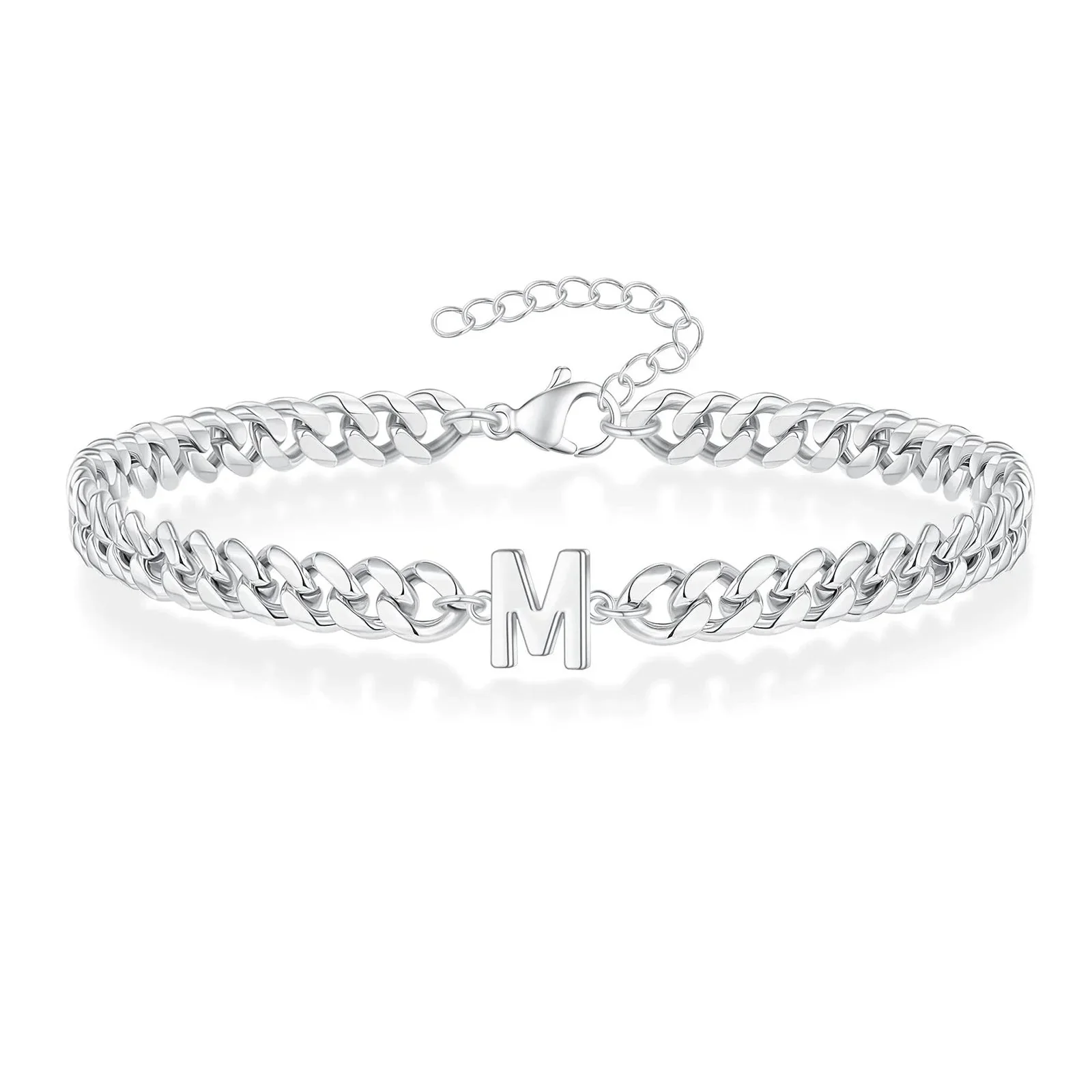 Couples Letter Initial Cuban Bracelet - Image 18
