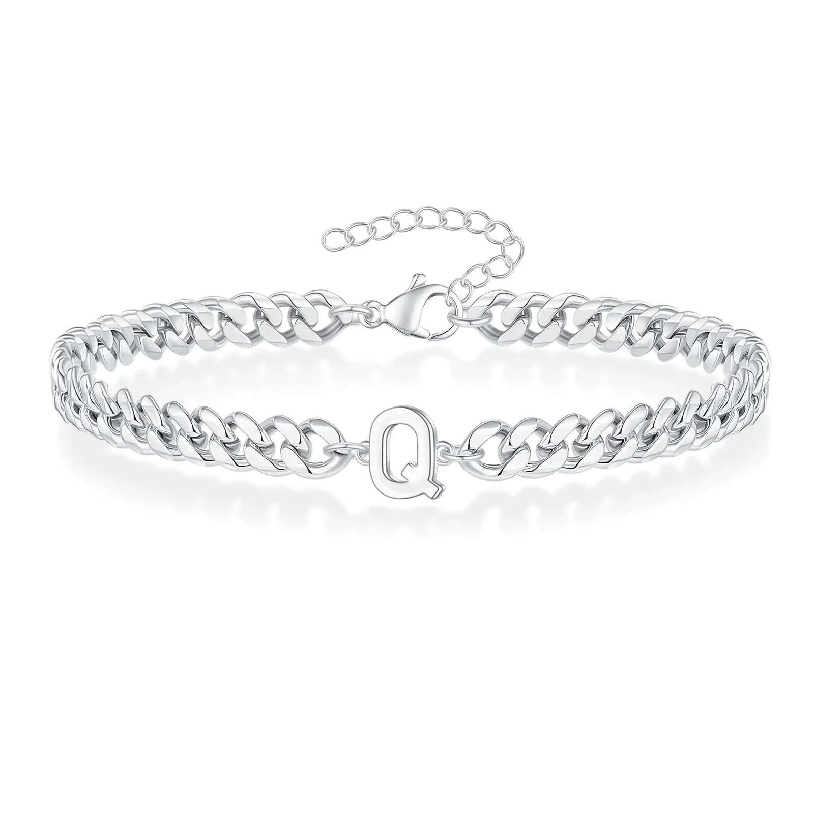 Couples Letter Initial Cuban Bracelet - Image 22