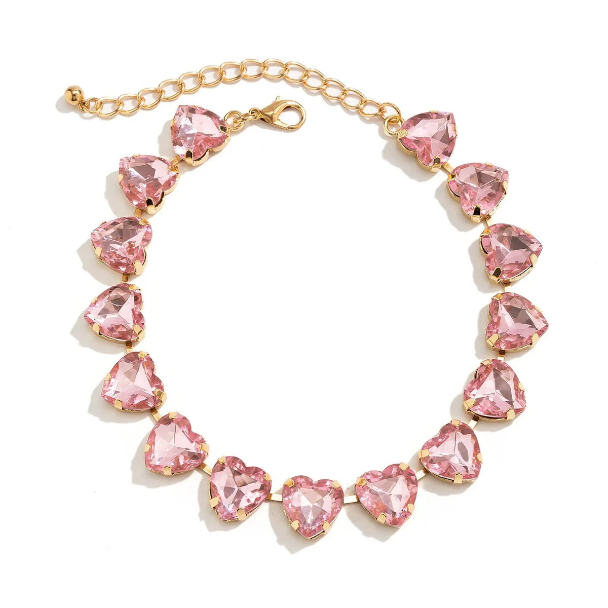 Crystal Heart Choker Necklace - Image 8