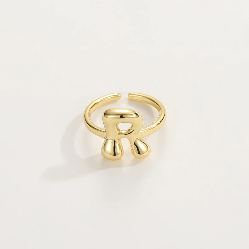 Cute Bubble Letter Initial Ring - Image 21