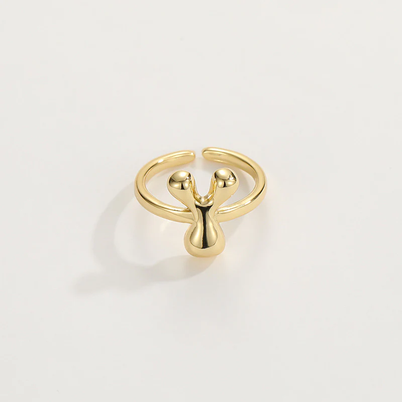 Cute Bubble Letter Initial Ring - Image 28