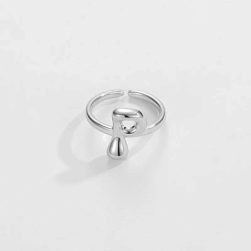 Cute Bubble Letter Initial Ring - Image 45