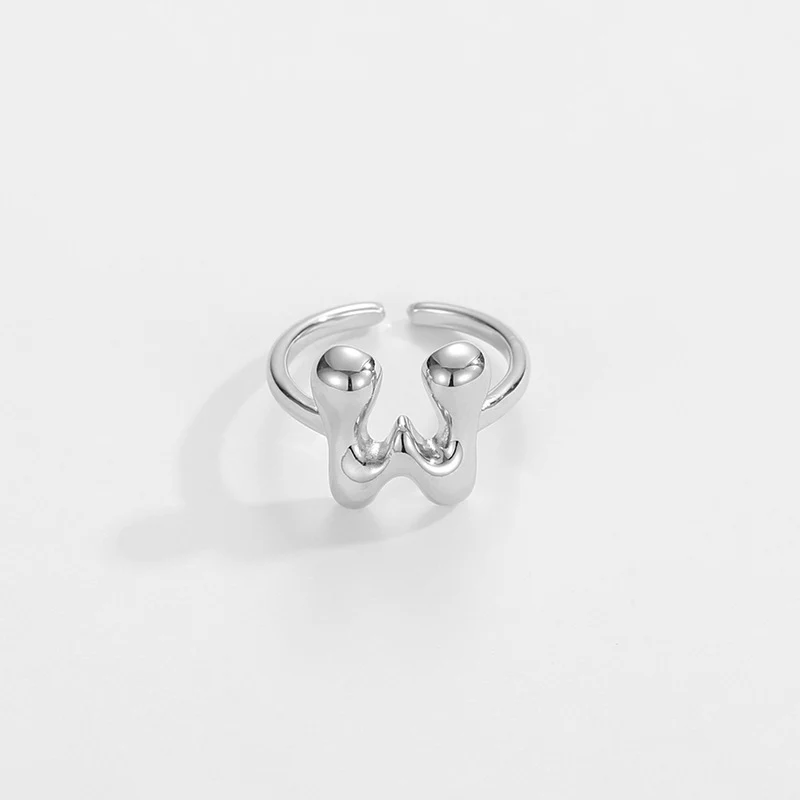 Cute Bubble Letter Initial Ring - Image 52