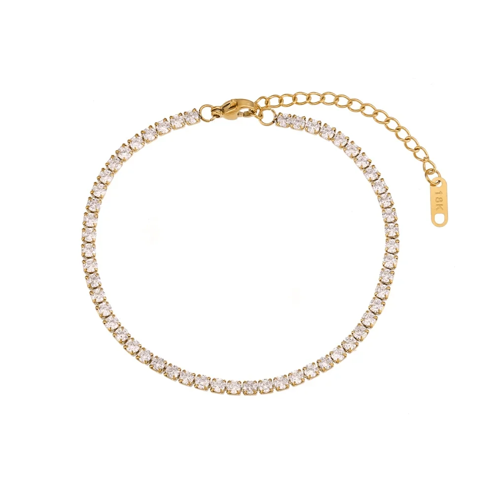Dainty Accented Gold Chain Anklets - Image 12