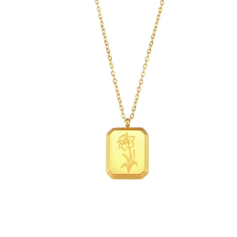 Dainty Birth Month Flower Necklace - Image 11
