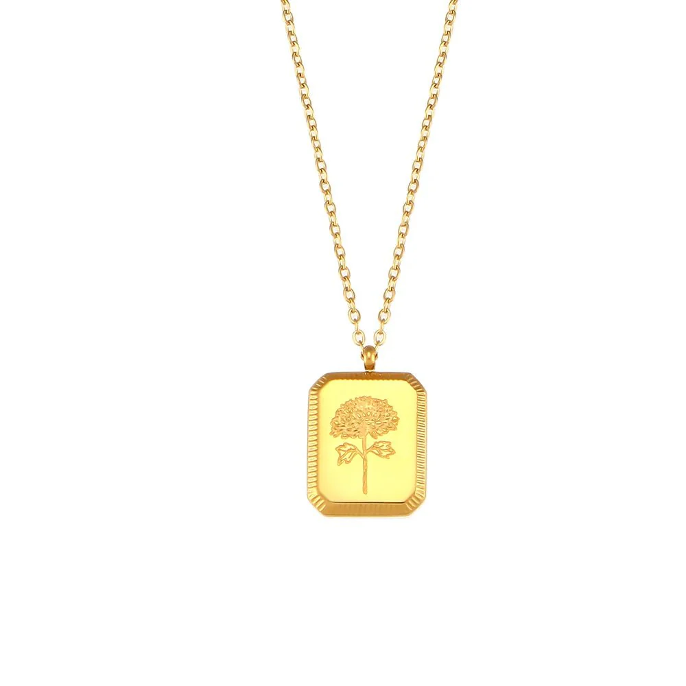 Dainty Birth Month Flower Necklace - Image 19