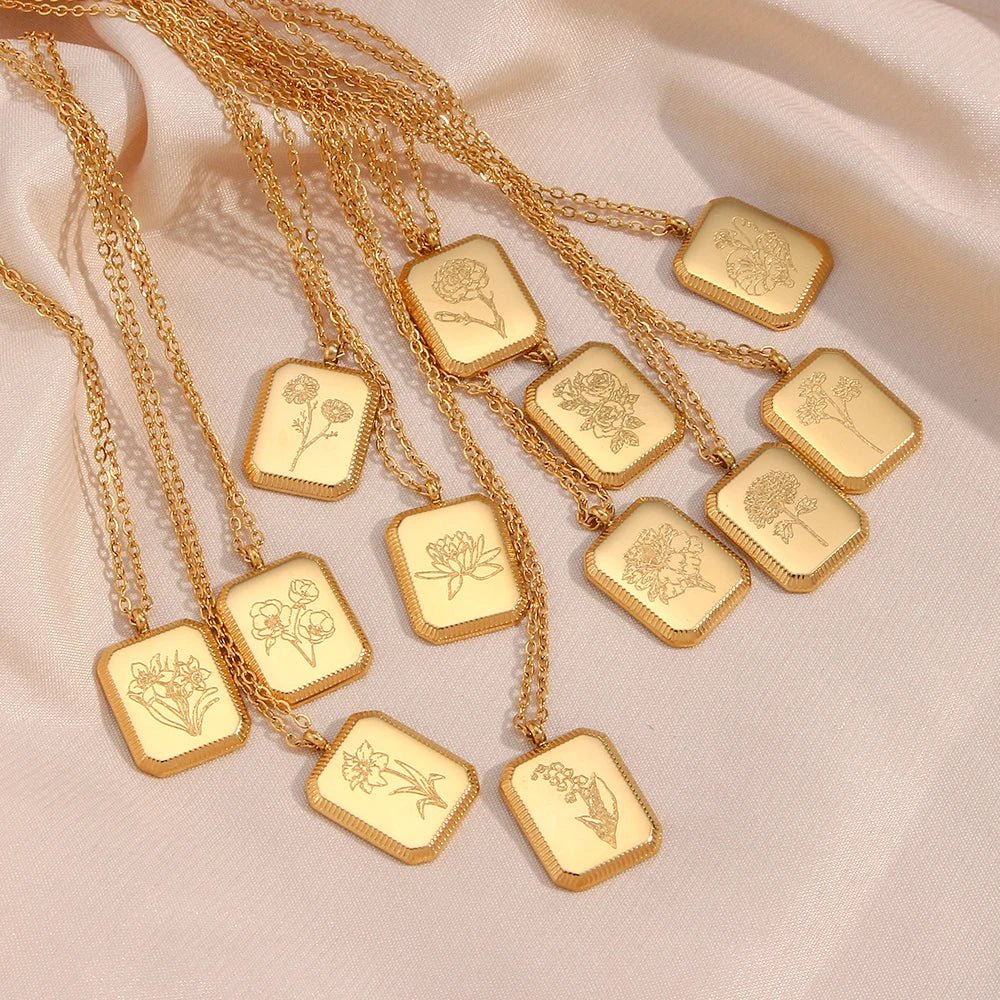 Dainty Birth Month Flower Necklace - Image 6