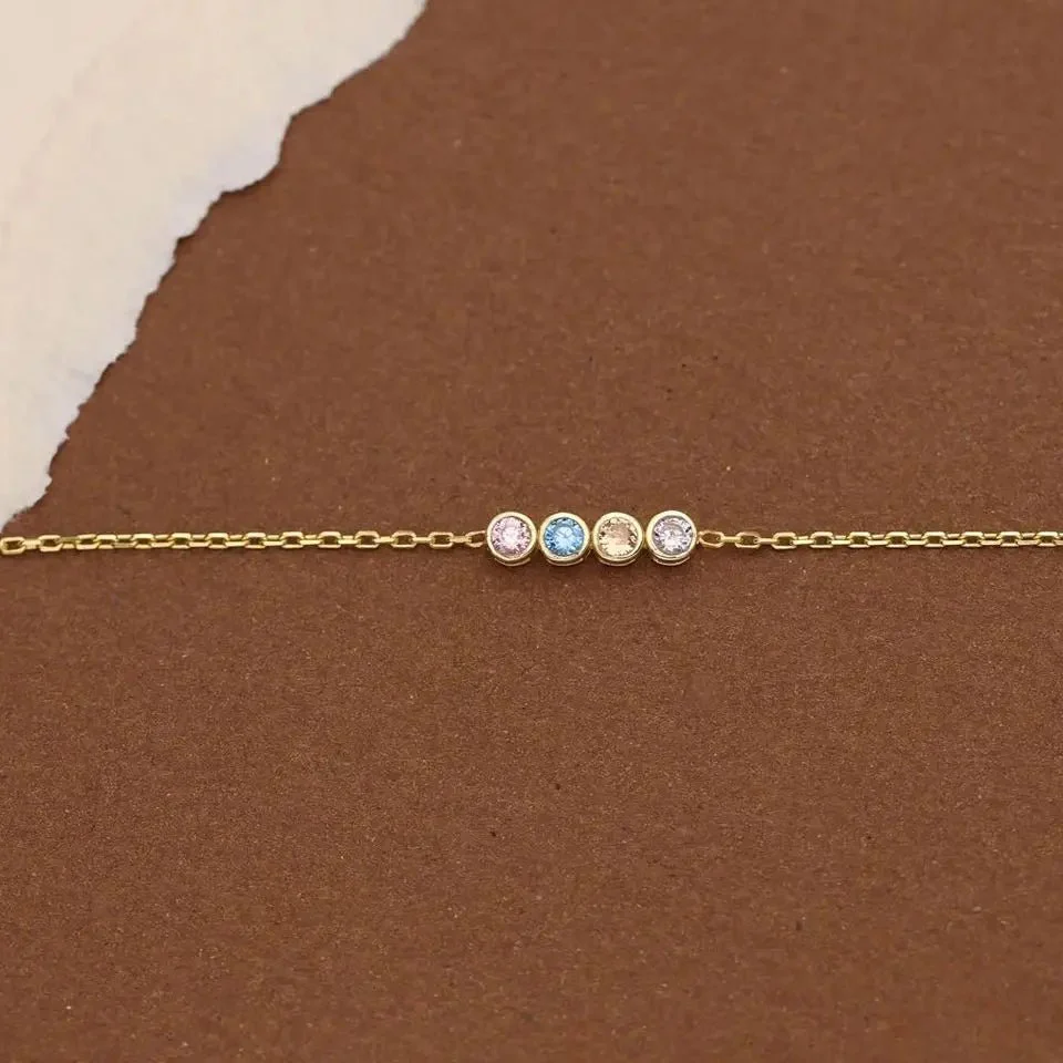 Dainty Birthstone Chain Bracelet - Image 10