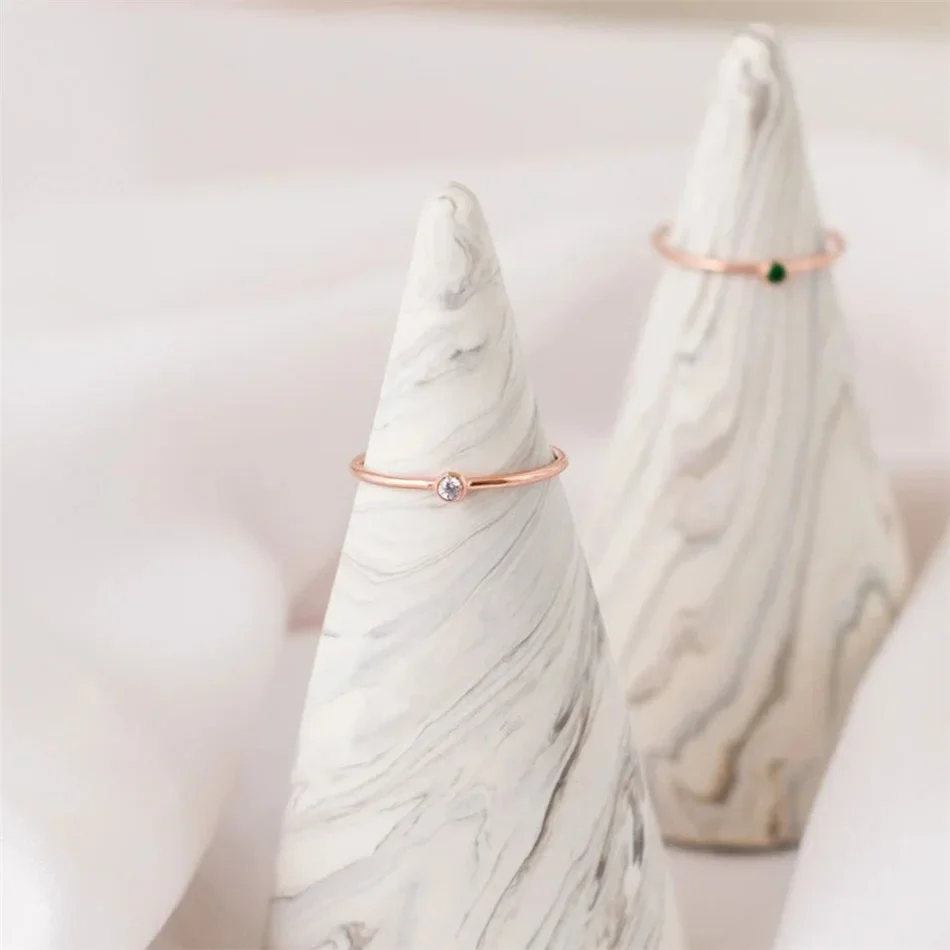 Dainty Birthstone Ring - Image 10