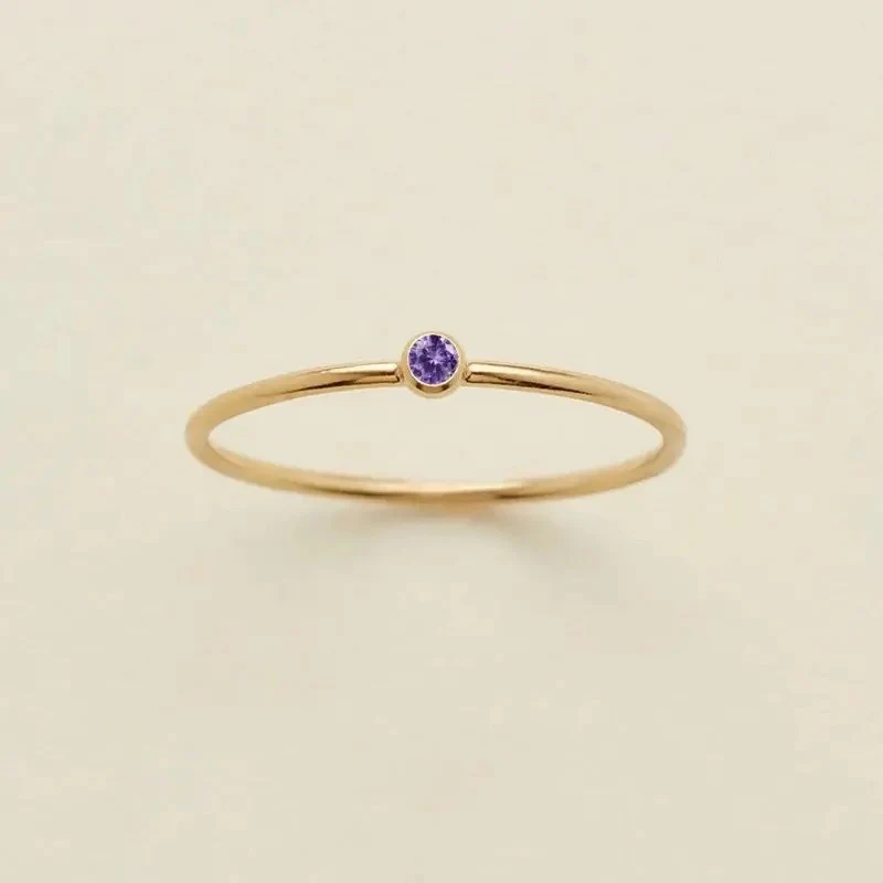 Dainty Birthstone Ring - Image 13