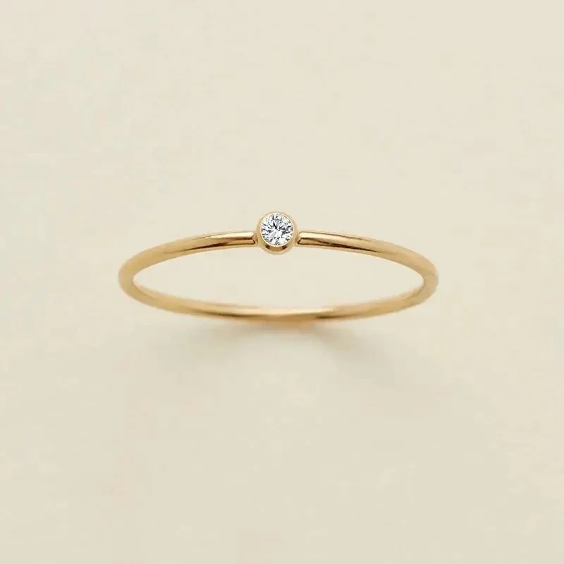 Dainty Birthstone Ring - Image 15