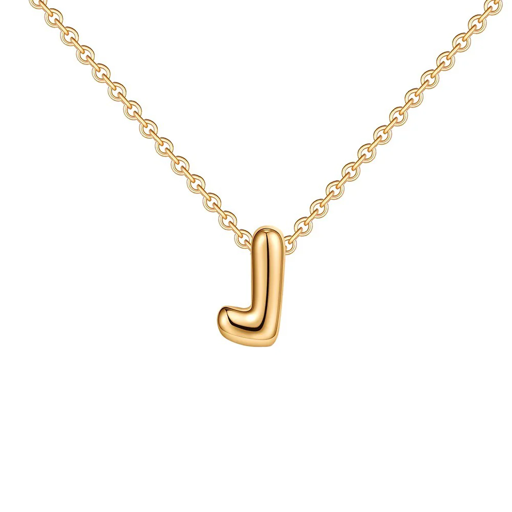 Dainty Bubble Letter Initial Necklace - Image 16