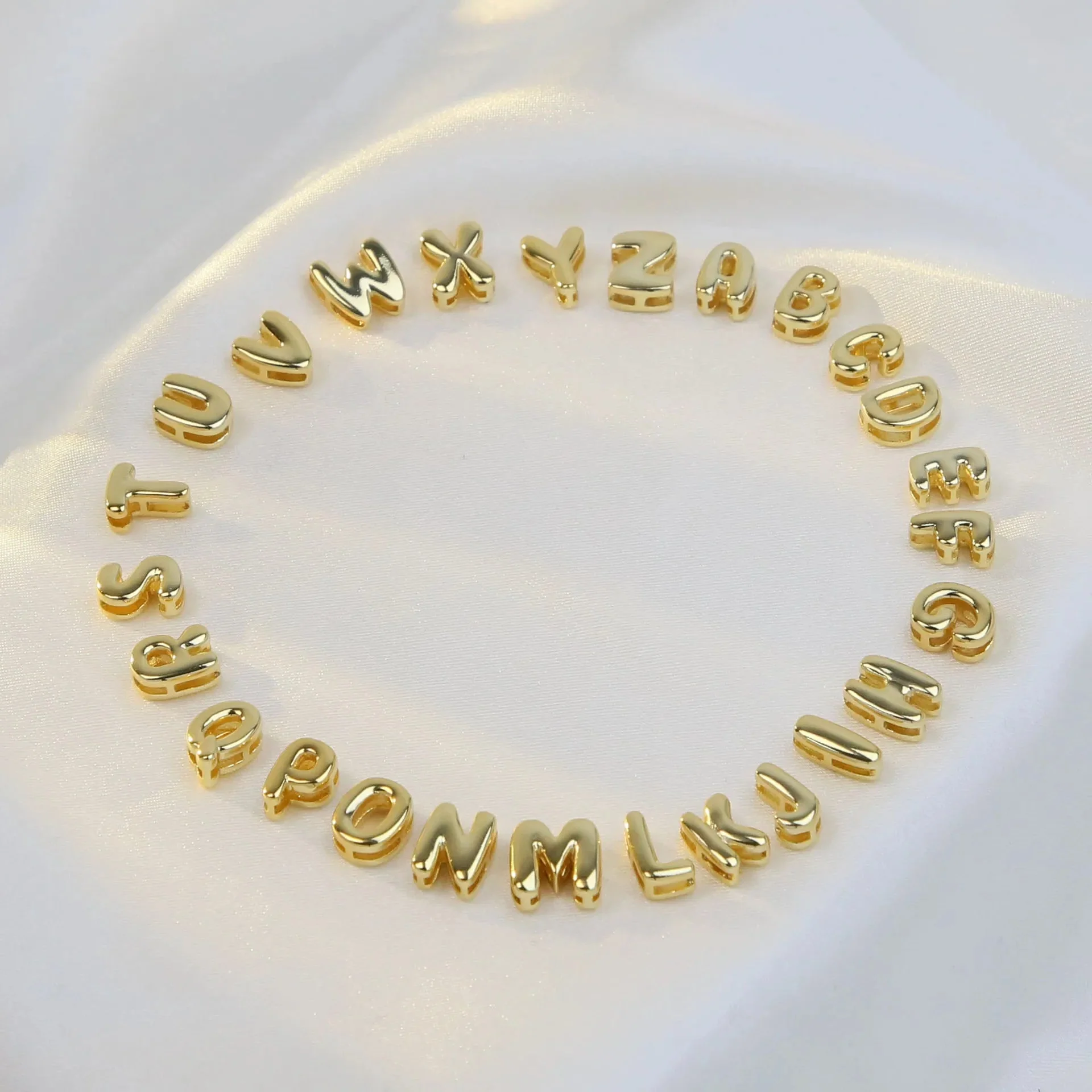 Dainty Bubble Letter Name Necklace - Image 13