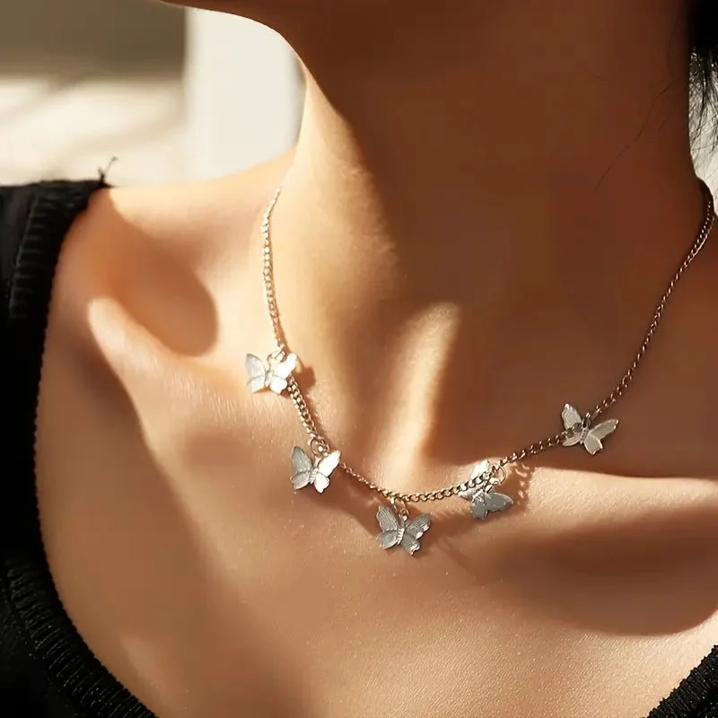 Dainty Butterfly Choker Necklace - Image 8